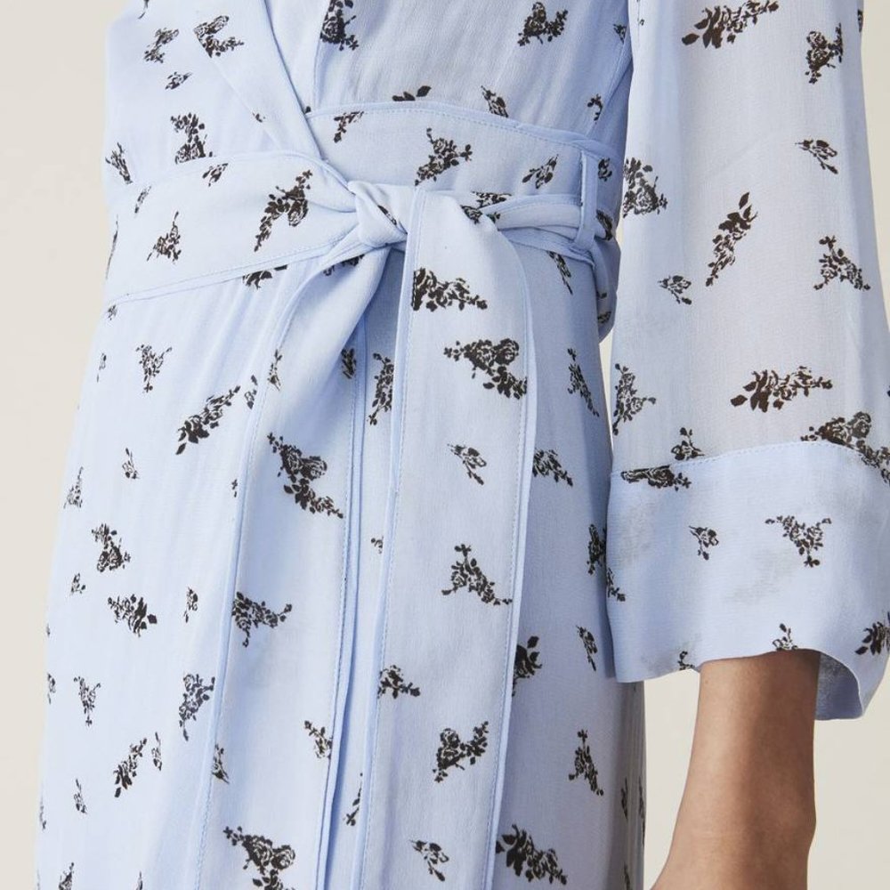 GANNI Floral-print georgette midi wrap dress - Picture 5 of 6